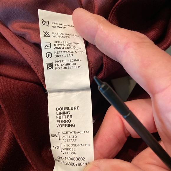 Rodier wool Blazer, belted and buttoned, front pockets, size 16 - Picture 5 of 11